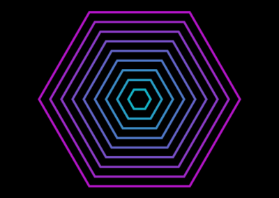 Gradient hexagons
